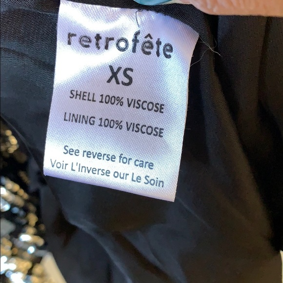 new🤩RETROFETE Gabrielle Robe Dress Silver Leopard - Picture 10 of 10